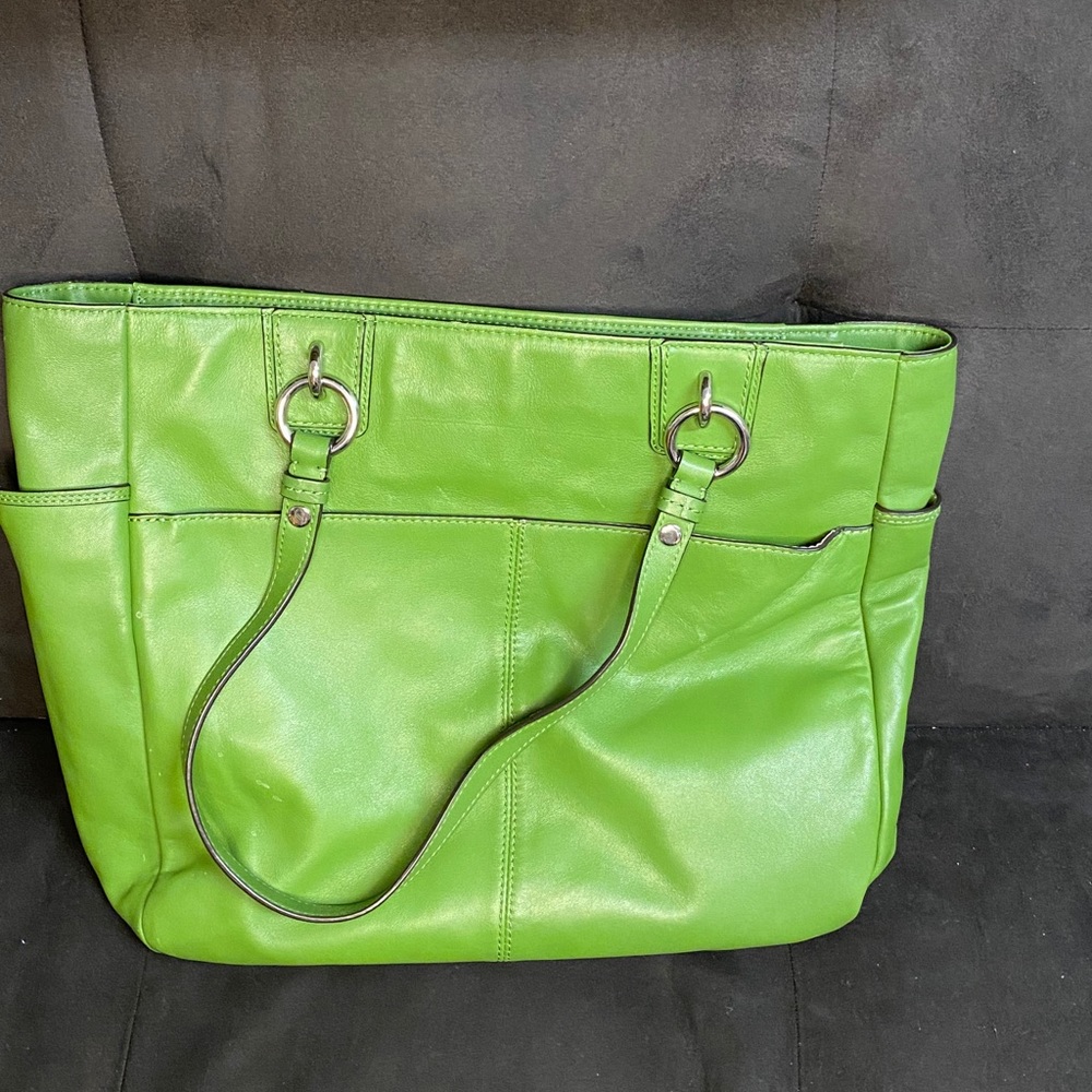 Bright green Coach Purse - Picture 2 of 5